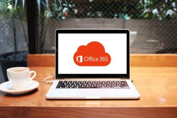 Ordinateur portable qui affiche le logo d'Office 365